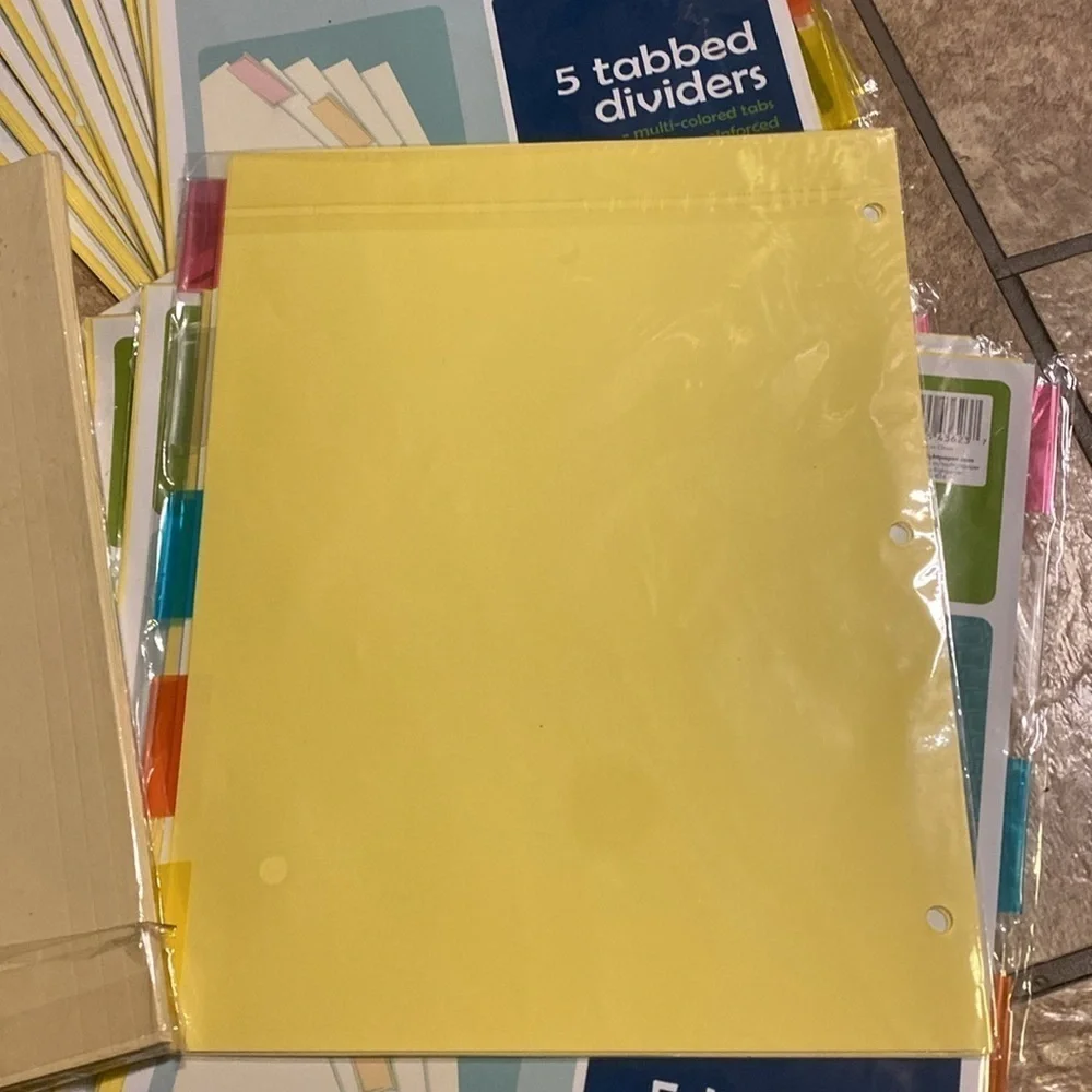 Tab Divider /File Folder Bundle Reinforced NWT Office/School Supplies Teacher
